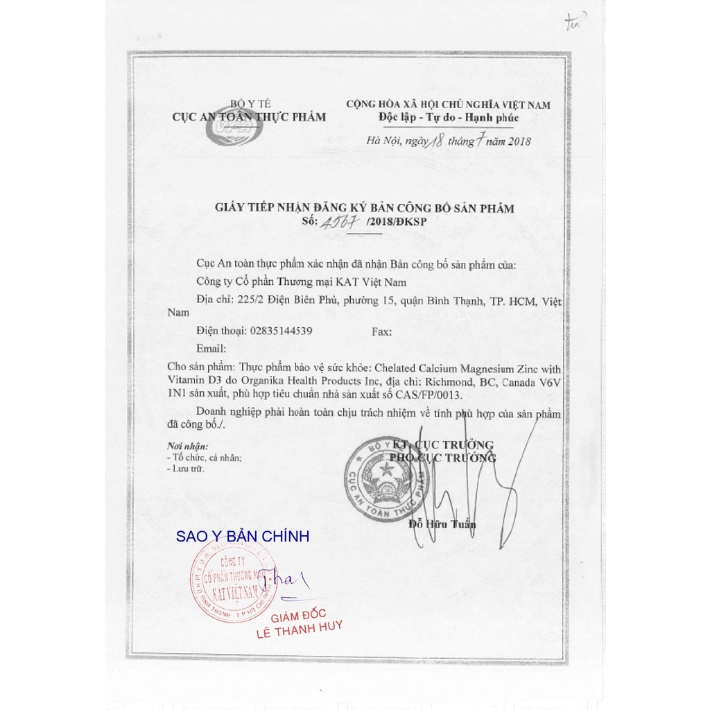 Canxi hữu cơ cho bà bầu, người lớn Organika Calcium Magnesium Zinc D3 lọ 60 viên - tăng chiều cao cho bé