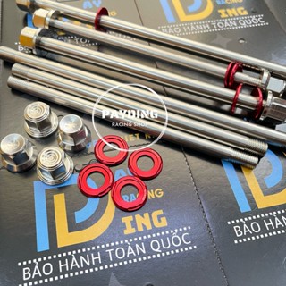   HÌNH THẬT  Combo Cốt Trước Sau kèm tán thái Inox304 và long đền đỏ gắn cho các dòng xe  Wave-Dream-Future-Ex-Sirius...  