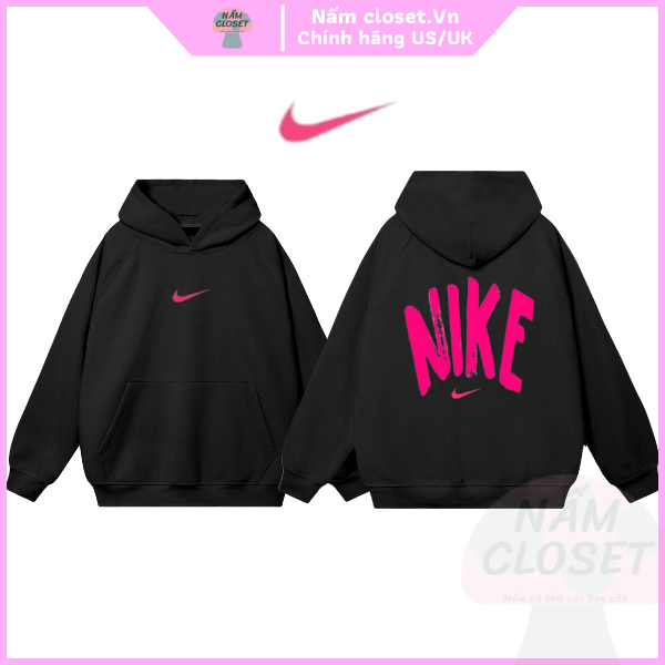Áo Hoodie Nike Chất Nỉ Bông Cao Cấp Nam Nữ Unisex Form Rộng Hot Trend - SX NấmCloset 011