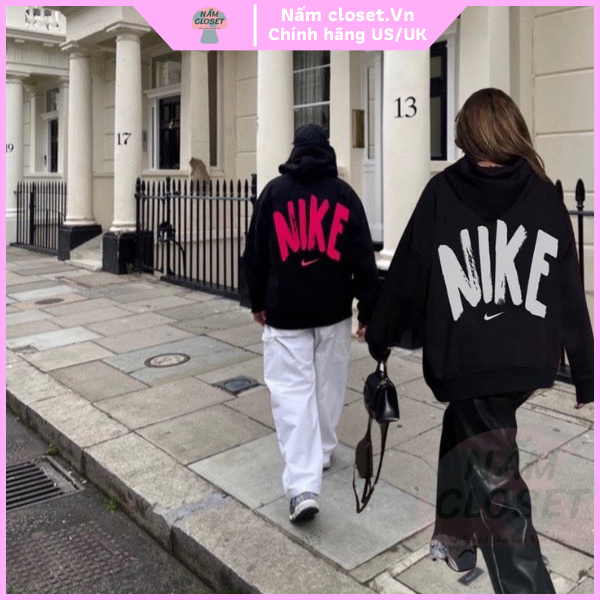 Áo Hoodie Nike Chất Nỉ Bông Cao Cấp Nam Nữ Unisex Form Rộng Hot Trend - SX NấmCloset 011