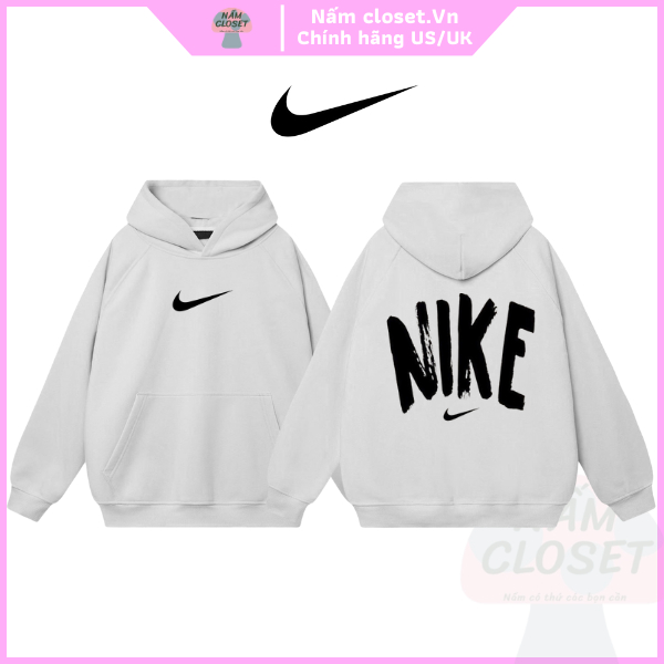 Áo Hoodie Nike Chất Nỉ Bông Cao Cấp Nam Nữ Unisex Form Rộng Hot Trend - SX NấmCloset 011