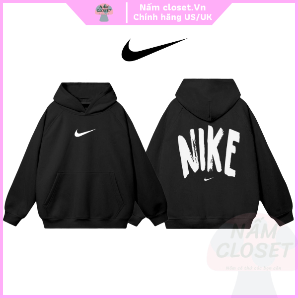 Áo Hoodie Nike Chất Nỉ Bông Cao Cấp Nam Nữ Unisex Form Rộng Hot Trend - SX NấmCloset 011