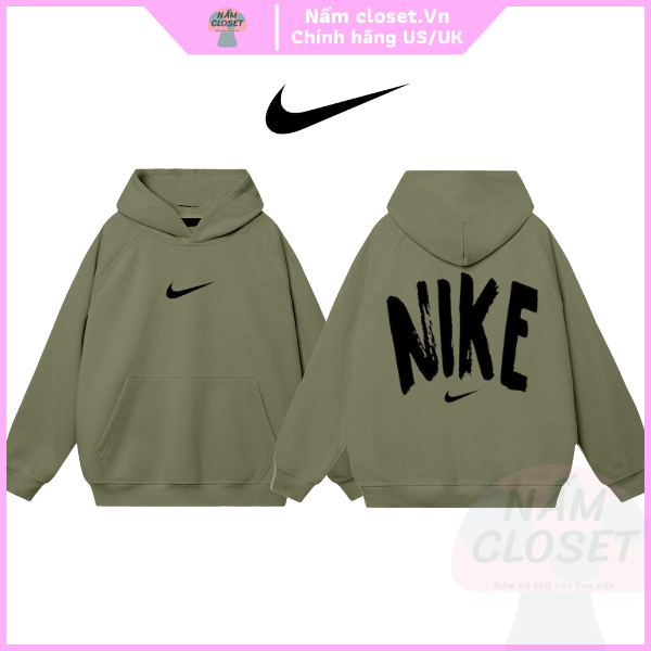 Áo Hoodie Nike Chất Nỉ Bông Cao Cấp Nam Nữ Unisex Form Rộng Hot Trend - SX NấmCloset 011
