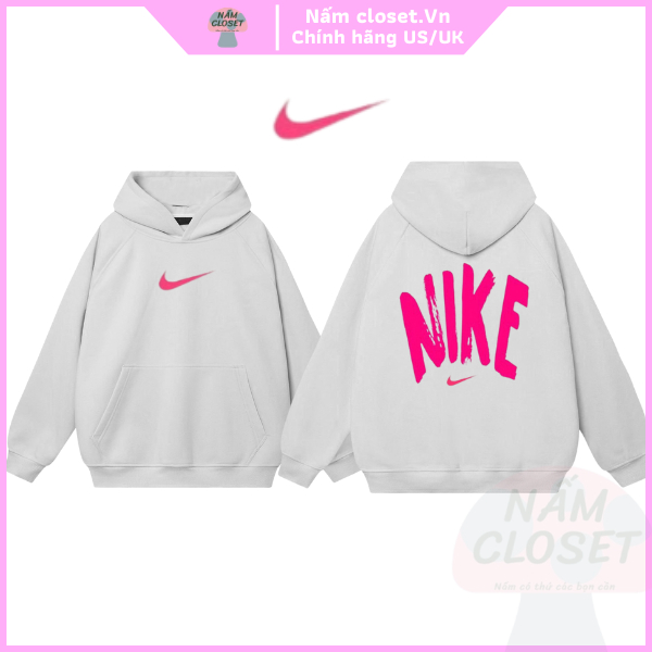 Áo Hoodie Nike Chất Nỉ Bông Cao Cấp Nam Nữ Unisex Form Rộng Hot Trend - SX NấmCloset 011