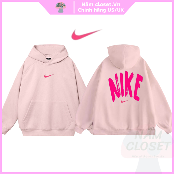 Áo Hoodie Nike Chất Nỉ Bông Cao Cấp Nam Nữ Unisex Form Rộng Hot Trend - SX NấmCloset 011