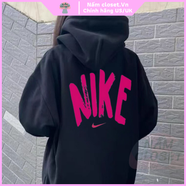 Áo Hoodie Nike Chất Nỉ Bông Cao Cấp Nam Nữ Unisex Form Rộng Hot Trend - SX NấmCloset 011