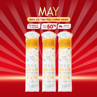 Bông tẩy trang mihoo kokimi túi 150 miếng - bông tròn