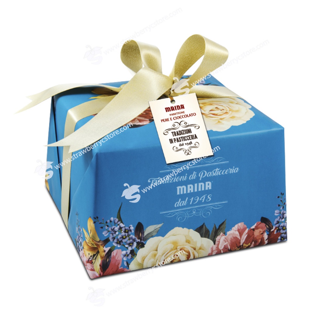 Bánh Mì Ngọt Trái Cây Ý Maina Panettone Pere e Cioccolato, Hộp 1 Kg