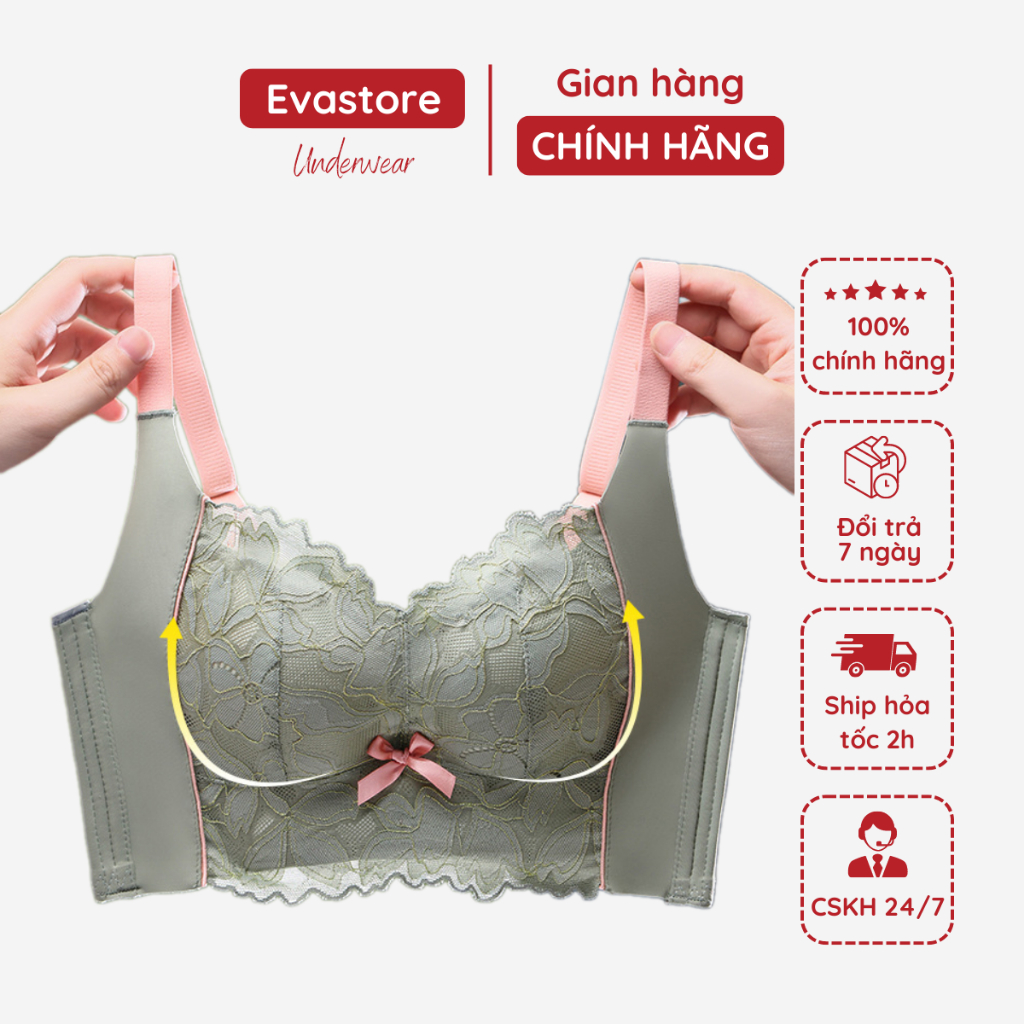 Áo Ngực Không Gọng Nâng Đẩy Tạo Khe, Áo Lót Không Gọng Nâng Ngực P28 EVASTORE