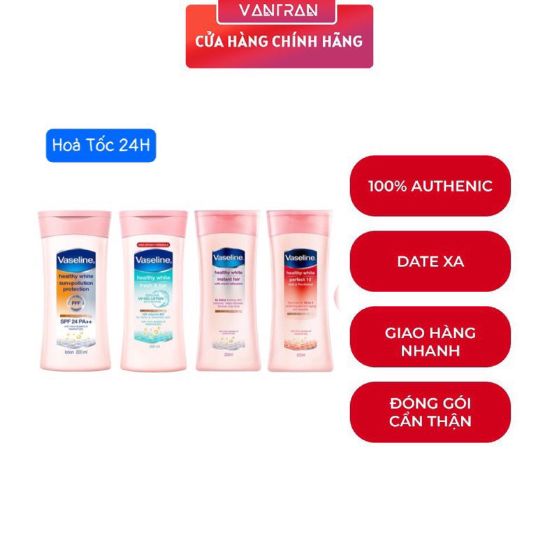 Sữa dưỡng thể trắng da Vaseline 200ml