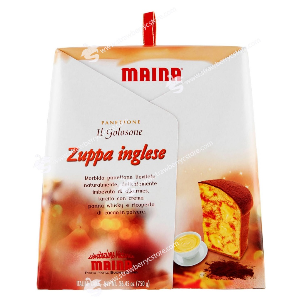 Bánh Mì Ngọt Trái Cây Ý Maina Il Golosone Panettone Zuppa Inglese, Hộp 750g