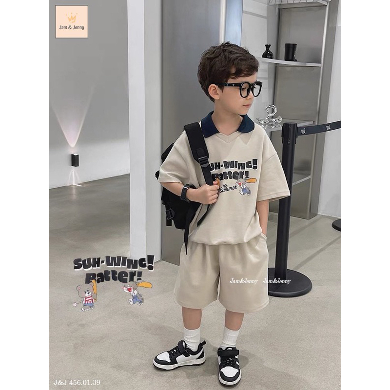Set bé trai Jam&Jenny phong cách thể thao cho bé 12-45kg