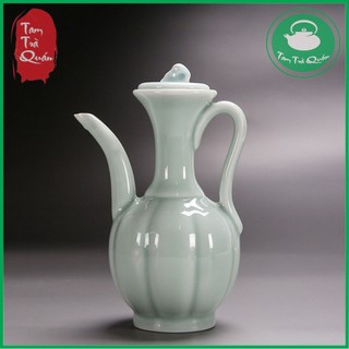 Bình rót trà men ngọc cổ cao kiểu dáng thời Tống | Dụng cụ bàn trà