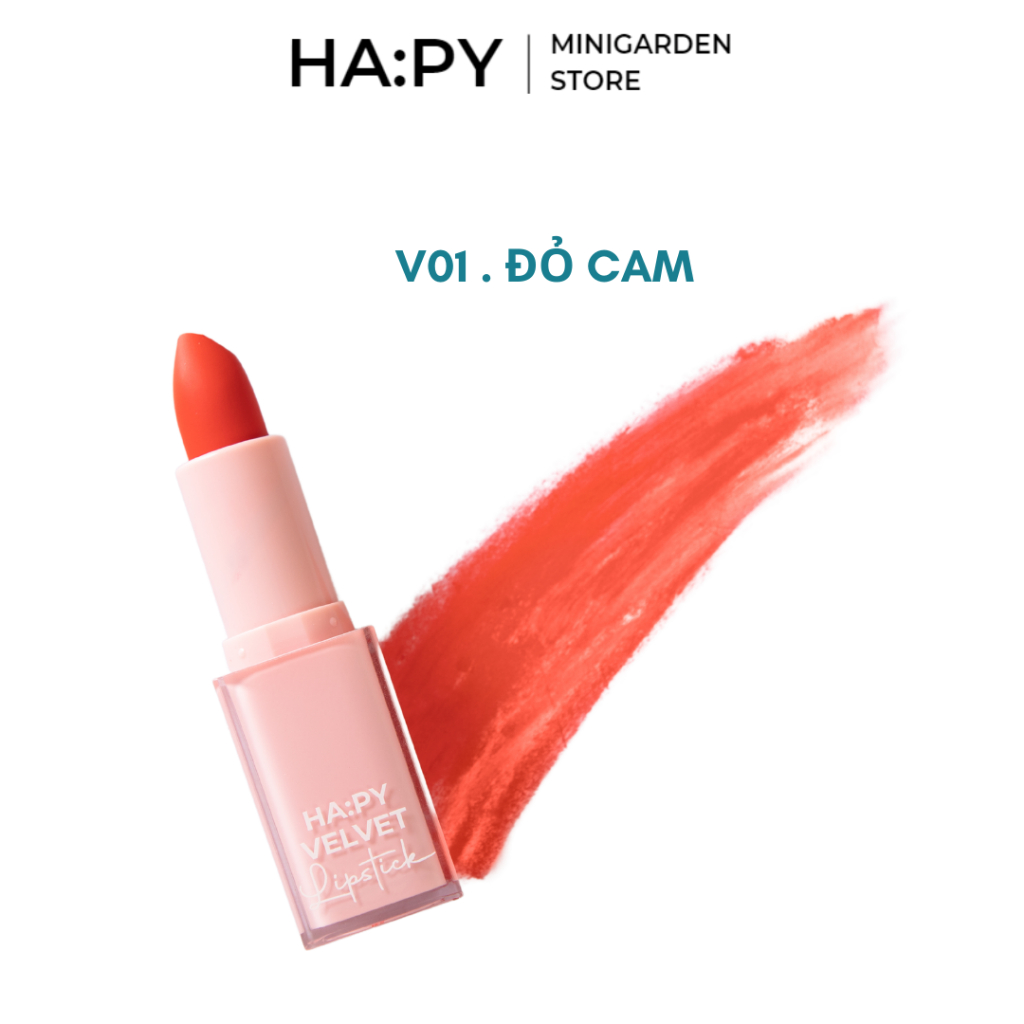 SON KEM LÌ CREAM LIPSTICK SIÊU MỀM MỊN - SON HAPPY VELVET LIPSTICK - SON SÁP PHIÊN BẢN 2023