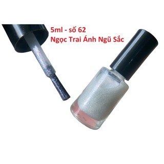 Sơn móng tay 5ml màu trắng ngọc trai lấp lánh nhanh khô, không cần hơ đèn