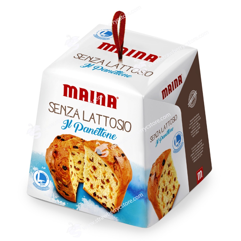 Bánh Mì Ngọt Trái Cây Ý Maina Panettone Senza Lattosio, Hộp 750g