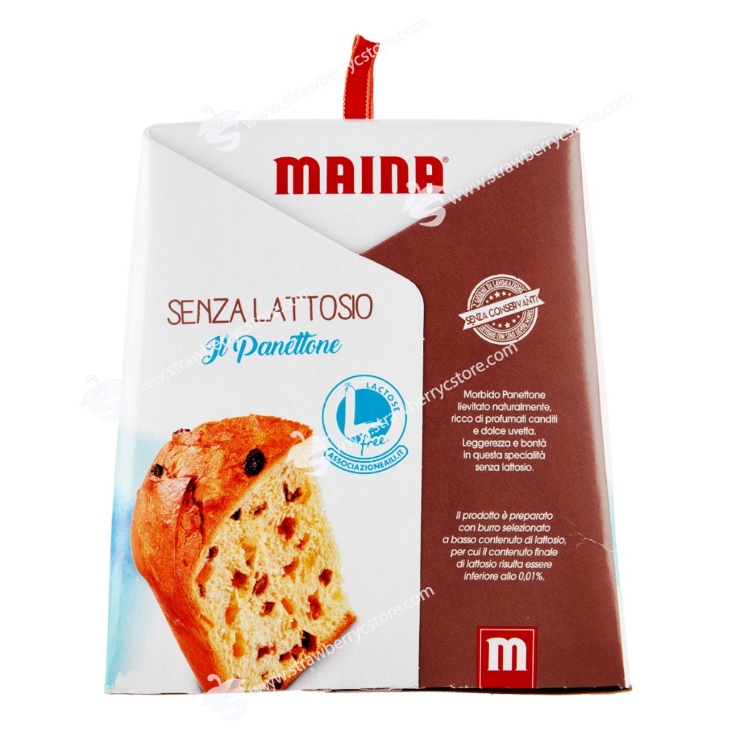 Bánh Mì Ngọt Trái Cây Ý Maina Panettone Senza Lattosio, Hộp 750g