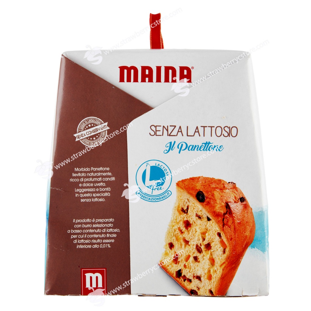 Bánh Mì Ngọt Trái Cây Ý Maina Panettone Senza Lattosio, Hộp 750g