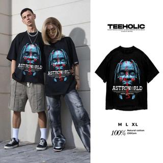 Áo thun in hình unisex nam nữ cotton cao cấp phong cách retro y2k astroworld màu đen trắng teeholic THS241123_76