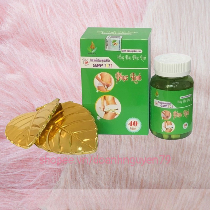 ( Chính hãng ) Giảm cân Hồng Hạc Phục Linh, Lọ 40 viên, Giúp giảm mỡ thừa, an toàn, hiệu quả