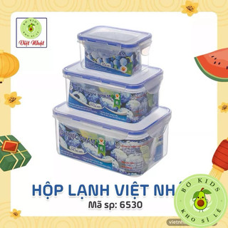 Hộp đựng thực phẩm để tủ lạnh, hộp hình chữ nhật, chất liệu nhựa cao cấp chuẩn Việt Nhật 6532, 6530