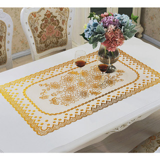 Khăn trải bàn 60x100cm ren hoa nhựa pvc-