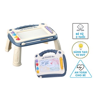 Bảng vẽ tự xóa thông minh sáng tạo có chân bàn tập vẽ cho bé học tập Samcos