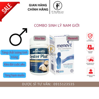 Combo menevit, hàu úc oyster plus- tăng sinh lý nam, tăng thụ thai