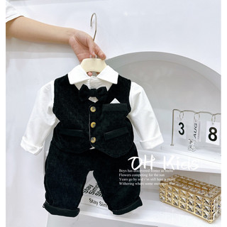 Sét bộ công tử nhung cho bé trai 8-16kg