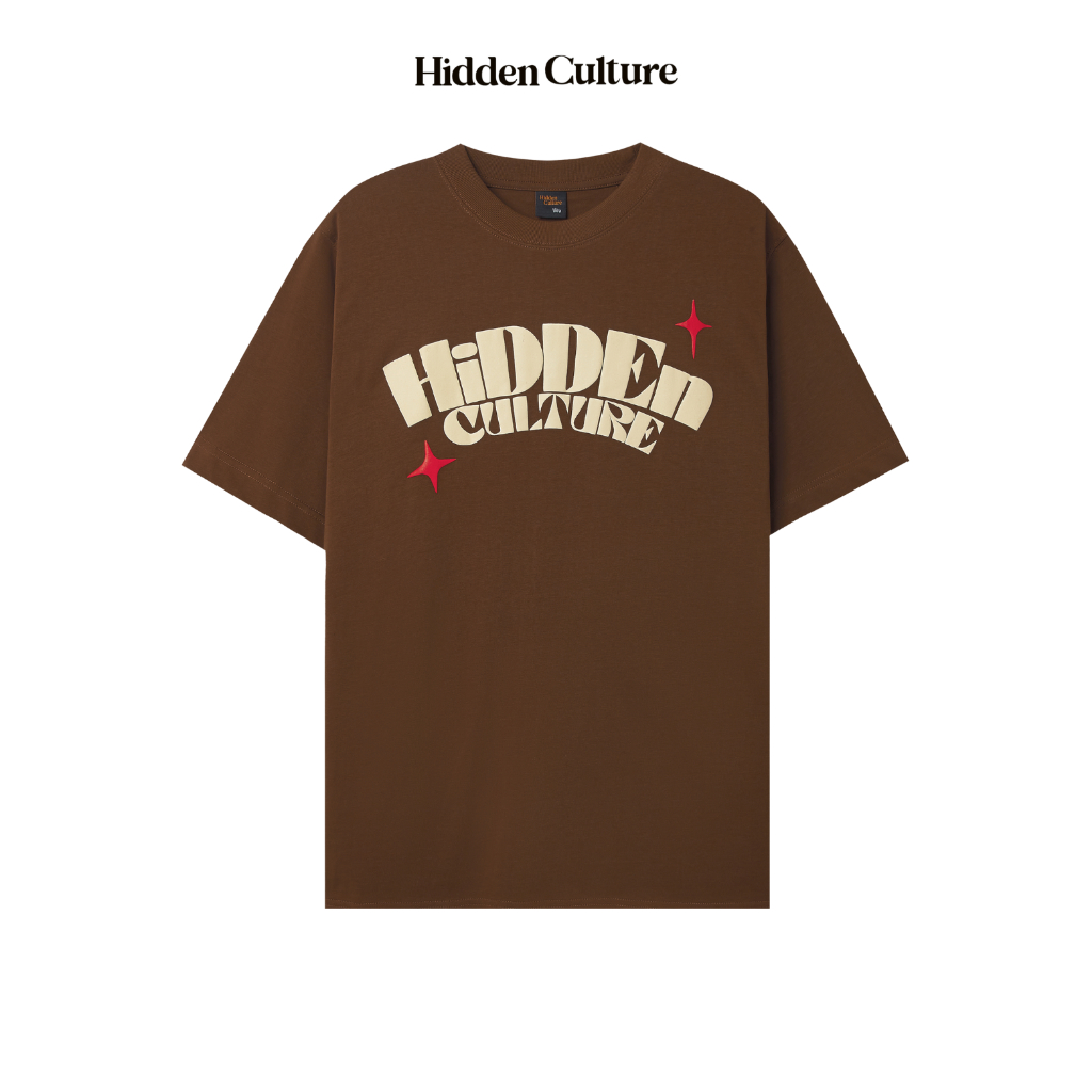 Áo Thun Oversize Hidden Culture - STAR BLING T-SHIRT - Brown