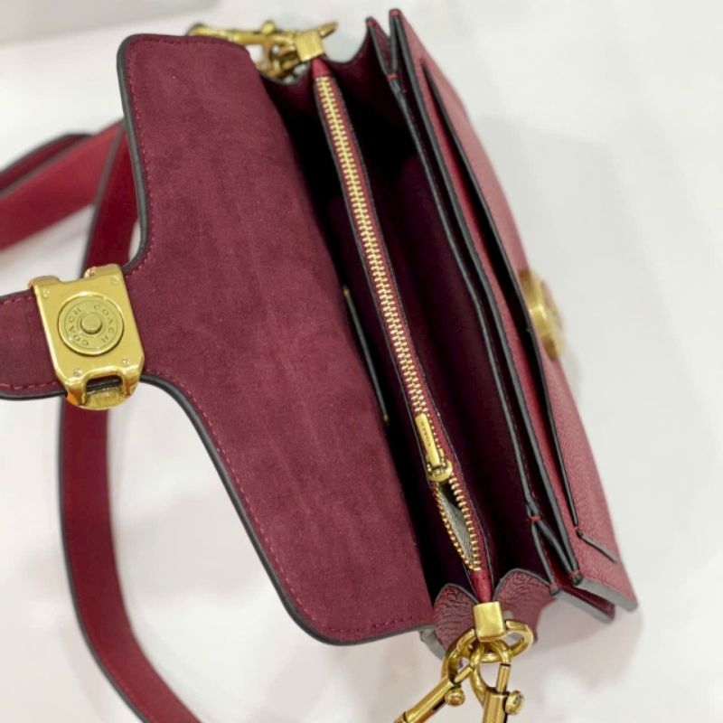 Túi Coac.h Tabby 20 Polished Pebble Leather Shoulder Bag💚 Mẫu clutch mới cực sang