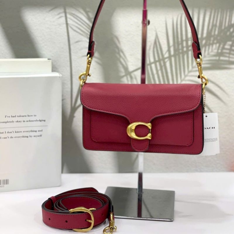 Túi Coac.h Tabby 20 Polished Pebble Leather Shoulder Bag💚 Mẫu clutch mới cực sang