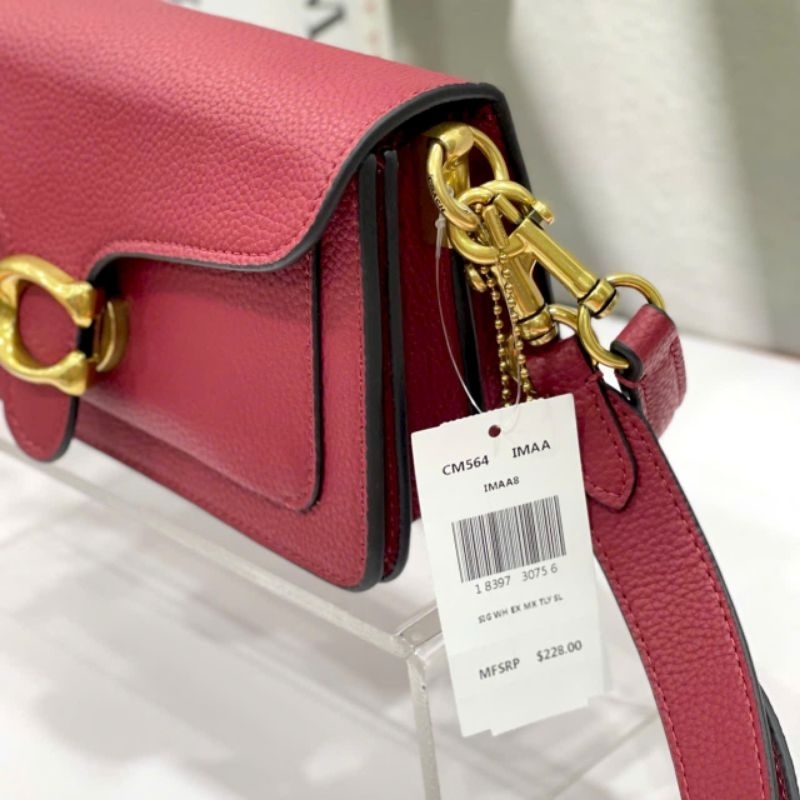 Túi Coac.h Tabby 20 Polished Pebble Leather Shoulder Bag💚 Mẫu clutch mới cực sang