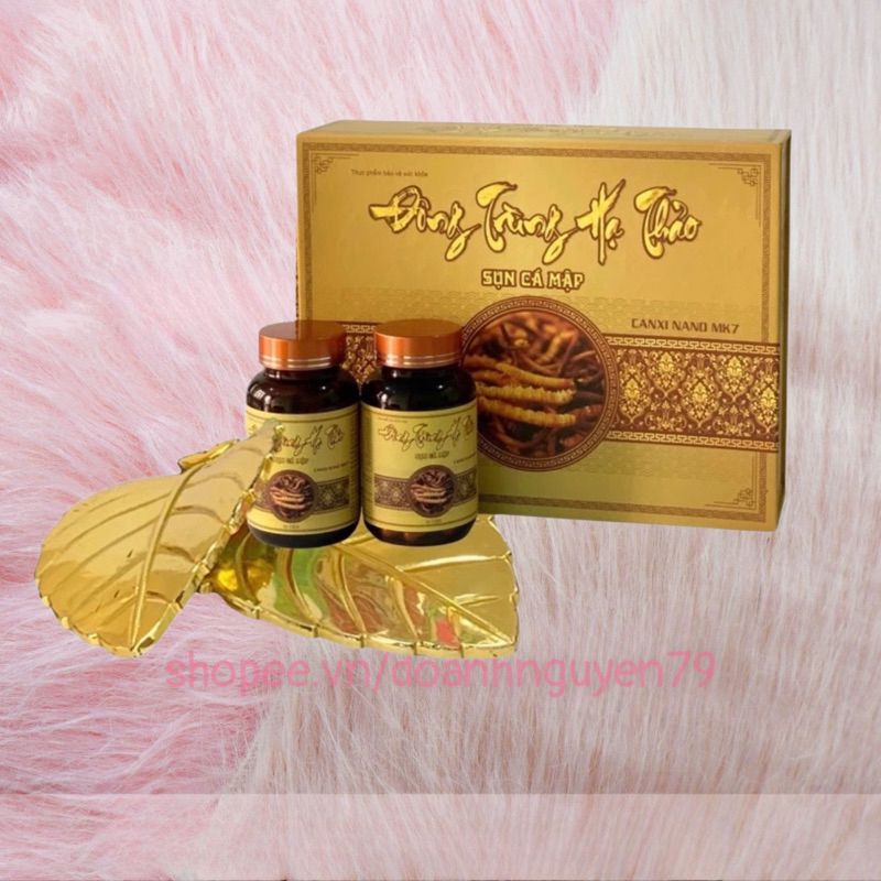 Viên Uống Đông Trùng Hạ Thảo Sụn Cá Mập, Hộp 2 lọ *30 viên, Bổ Sung Glucosamin,Giảm Thoái Hóa Khớp, Viêm Khớp