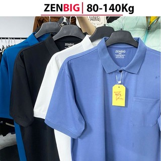 Áo phông nam big size ZENBIG có cổ, có túi trước ngực dành cho người béo người mập, kích thước lớn 3XL- 7XL (80-140kg)
