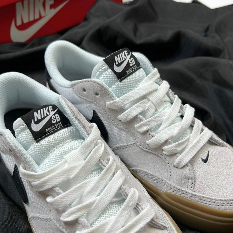 GIÀY BLAZER POGO WHITE BLACK ĐẾ GUM LAI AU