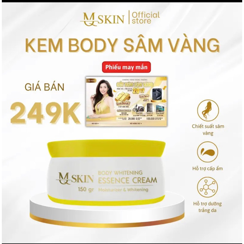 KEM BODY SÂM VÀNG MQSKIN KÈM