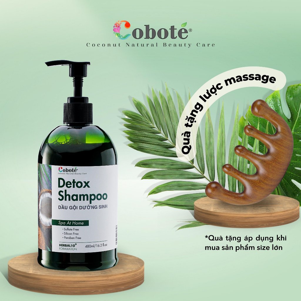 Dầu gội dưỡng sinh Coboté - Detox Shampoo 480ml