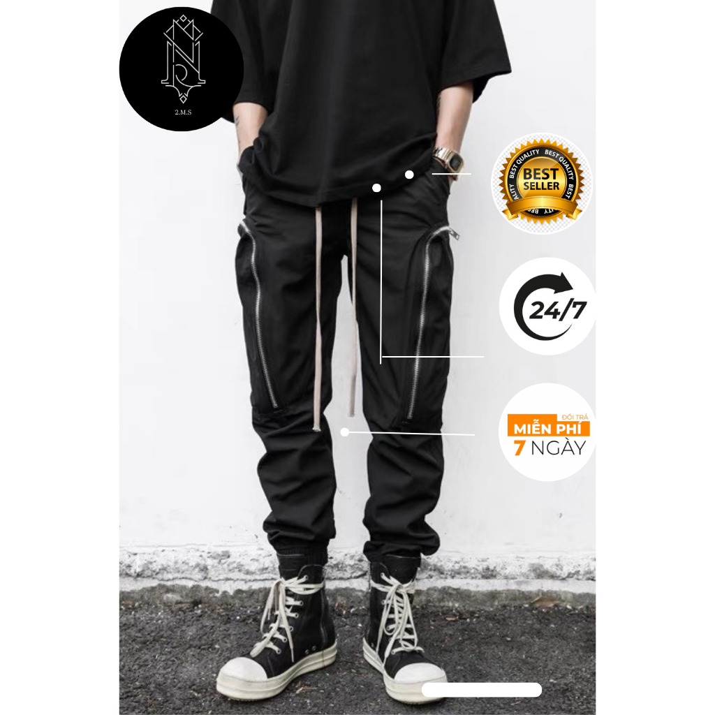 ⚡️[Best Quality] JGHY434 JOGGER BLACK-DARKWEAR chất lượng best 2MÉTSHOP