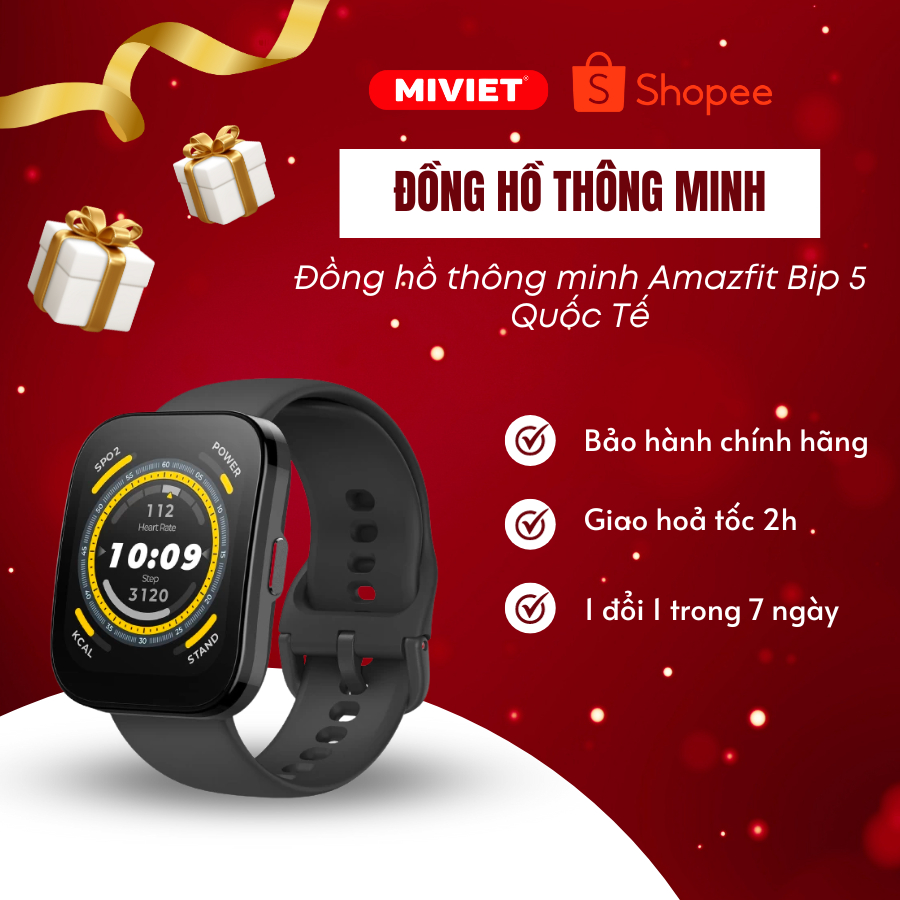 Đồng hồ thông minh Amazfit Bip 5/ GTR Mini/ GTR3/ T-Rex 2 - Quốc Tế - BH 12 tháng - MiViet
