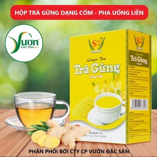 Hộp trà gừng dạng cốm sing việt 100g 100% tự nhiên - vườn đặc sản