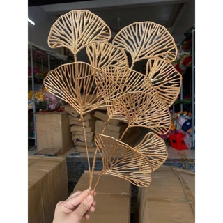 Rẻ quạt đồng, cành cao 65cm,cành đồng trang trí