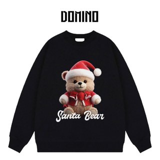 Áo Hoodie Sweater Reindeer Bear Christmas Noel Nỉ Bông Form Rộng Chất Nỉ Bông Siêu Dày Siêu Ấm Mềm Mịn