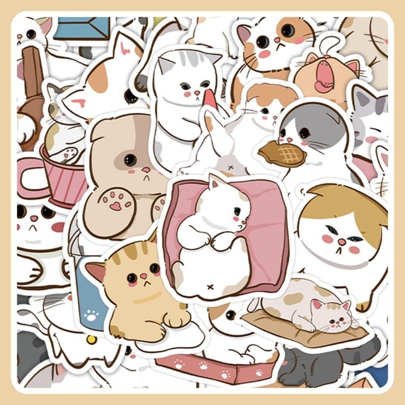 Set 50 miếng sticker hình dán chống nước