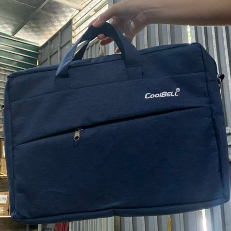 Cặp túi xách đựng laptop macbook Coobell 15.6 inch hàng dày dặn nhiều logo giao ngẫu nhiên full túi bóng ARRIGATO