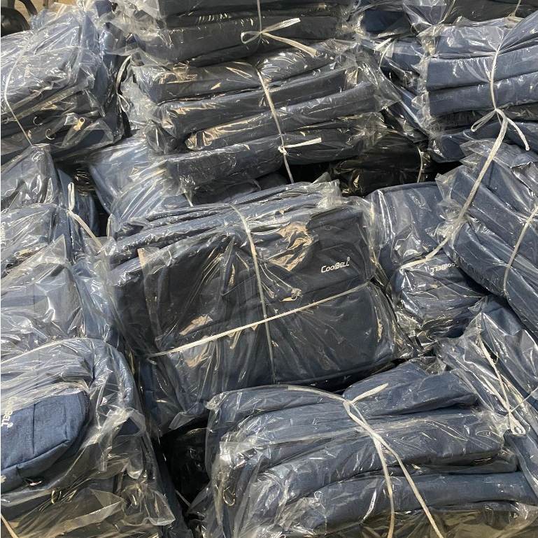 Cặp túi xách đựng laptop macbook Coobell 15.6 inch hàng dày dặn nhiều logo giao ngẫu nhiên full túi bóng ARRIGATO