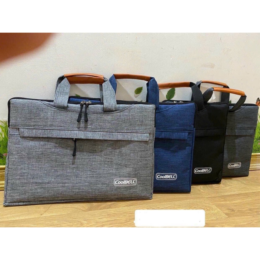 Cặp túi xách đựng laptop macbook Coobell 15.6 inch hàng dày dặn nhiều logo giao ngẫu nhiên full túi bóng ARRIGATO
