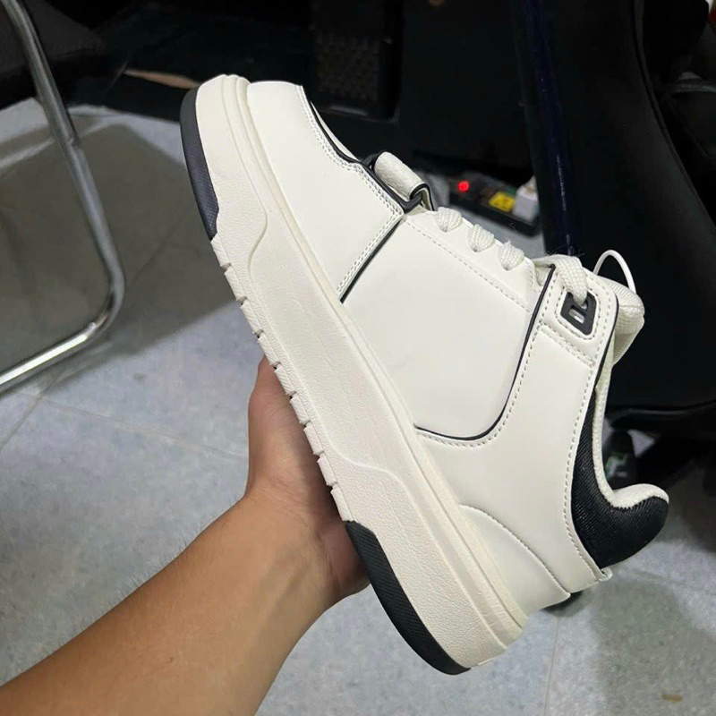 GIÀY ML.B CHUNKY LINER MID BASIC NY TRẮNG ĐEN DA THẬT