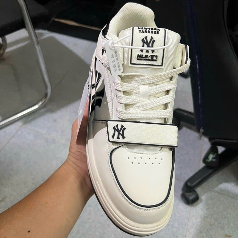 GIÀY ML.B CHUNKY LINER MID BASIC NY TRẮNG ĐEN DA THẬT