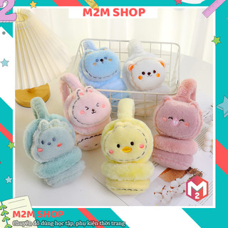 Bịt tai lông mềm mịn hình con vật dễ thương dành cho nữ, chụp tai giữ ấm mùa đông thời trang sắc màu